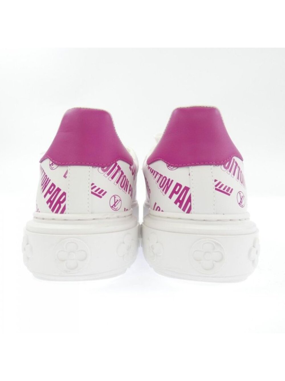 ★SOLD★ Louis Vuitton Graphical Signature Print Time Out Sneaker White Pink - Picture 5 of 6
